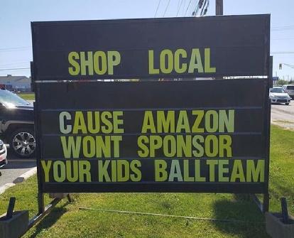 Amazon won't pay for kids sign